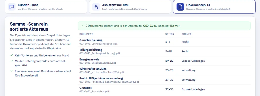 Citarem AI liest Dokumente und schlägt die nächsten Schritte vor