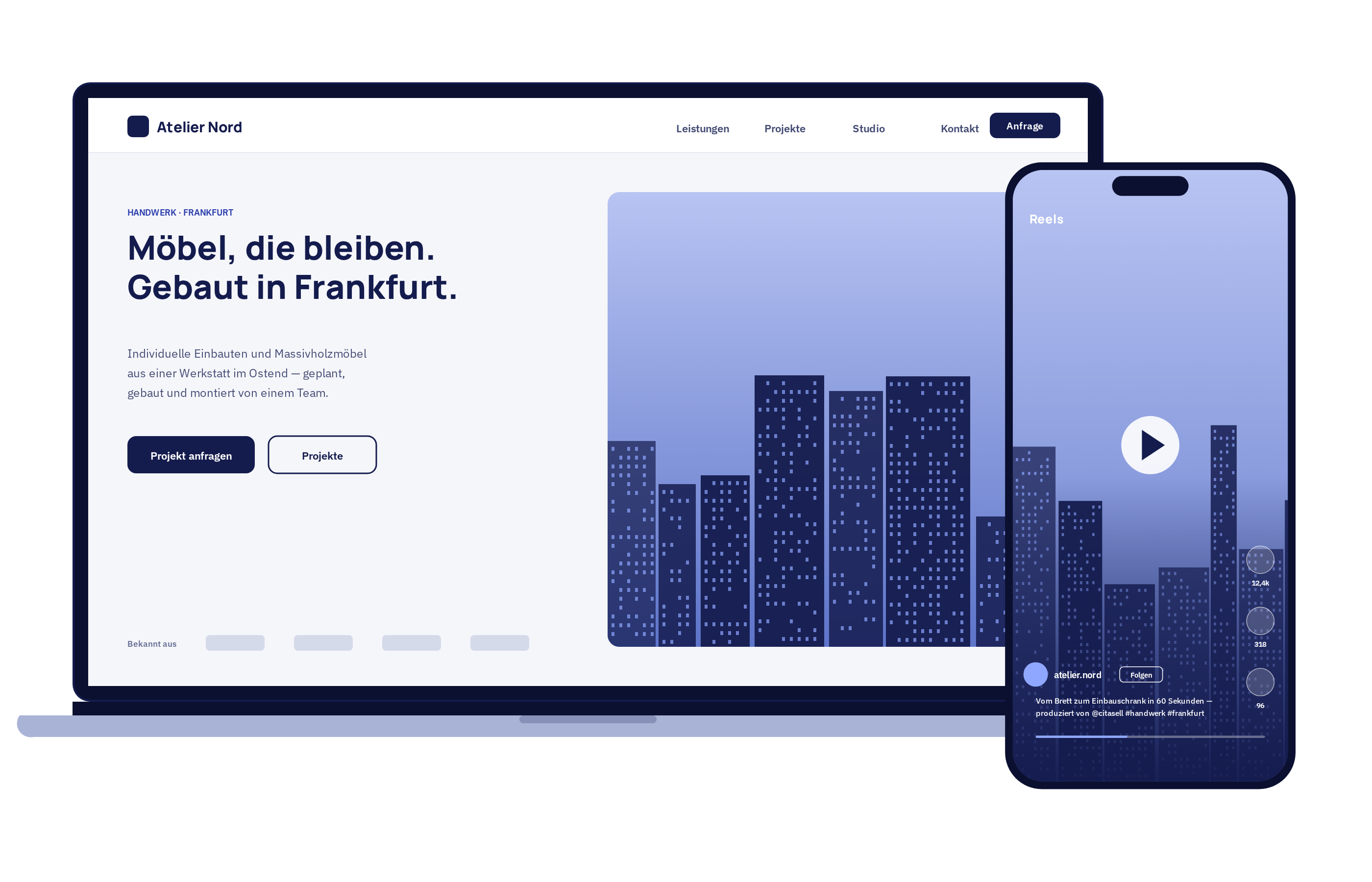 Eigene Software von Citasell: Citarem auf dem Laptop, Citarem AI auf dem Handy
